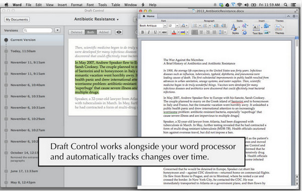 Mac文档版本管理工具|Draft Control for mac下