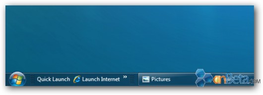 Windows 7 Quick Launch on Left